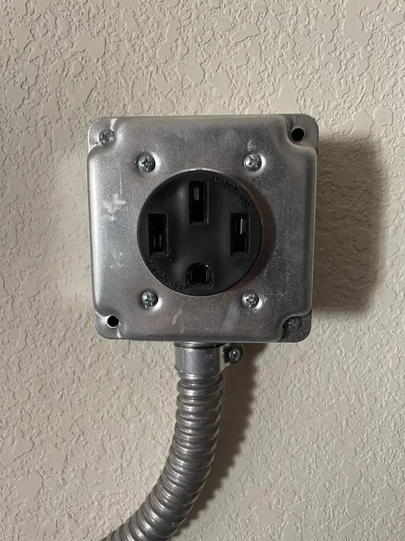 NEMA 14-50 outlet installed for Smart Home Electrical in Valdosta